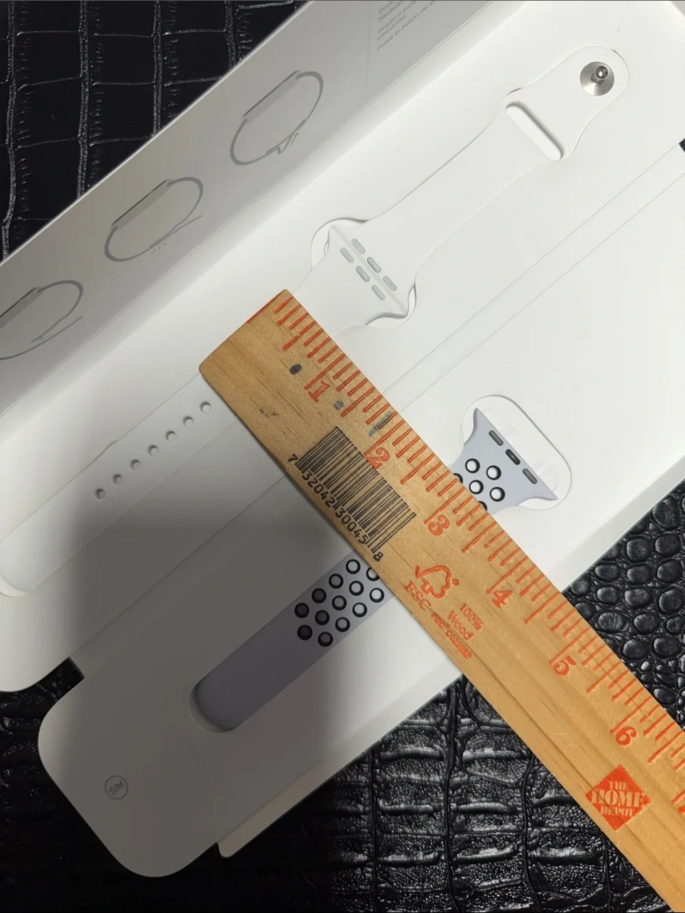Apple Nike Sport Band - White with Light Gray Accents (42mm)